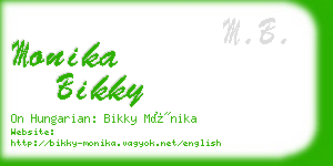 monika bikky business card